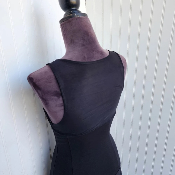 Express Stretch Dress Black Mesh Top Jewels Sleveless Women's Rayon Sz 4 - Picture 9 of 16